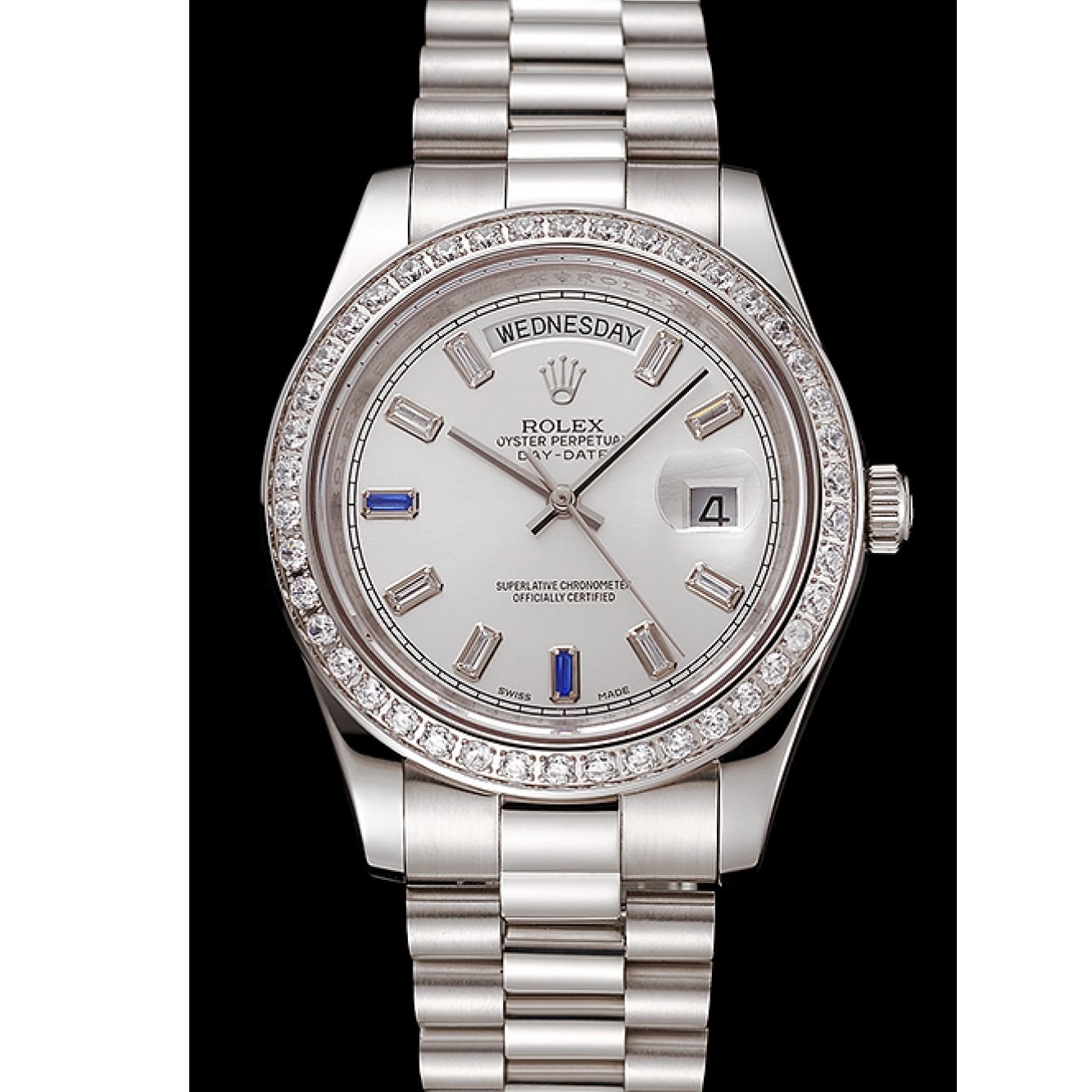 Good Copy Rolex Watches Steel Bracelet Swiss 1454109 Diamonds Day-Date Bezel Rolex Staineless 0514